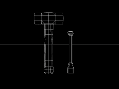 Construction Tools - Sledgehammer and Chisel 3Dモデル