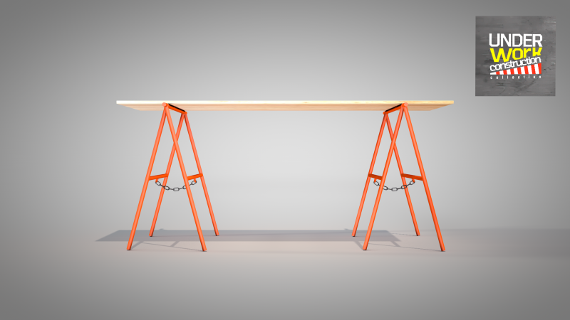 Construction Easel 3D Model .c4d .max .obj .3ds .fbx .stl .blend 