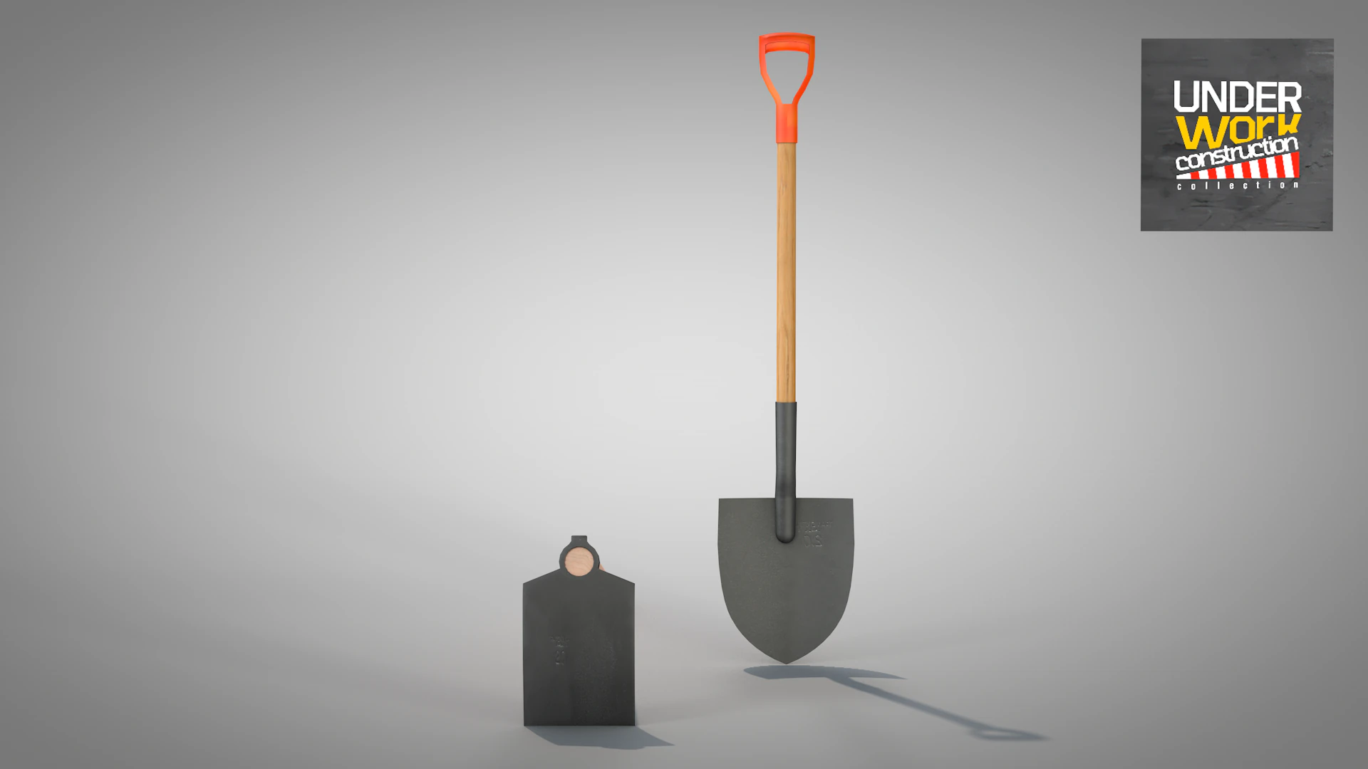 Construction - Hoe and Mattock 3D Model .c4d .max .obj .3ds .fbx .stl .blend 