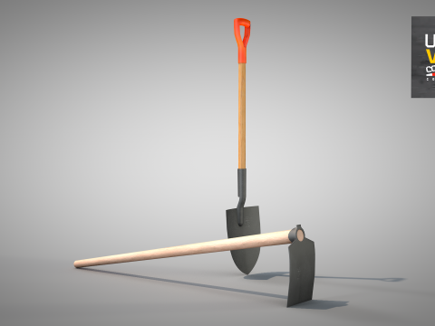Construction - Hoe and Mattock 3D 模型