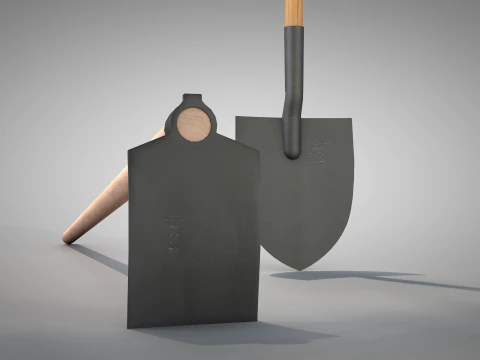 Construction - Hoe and Mattock 3D Model