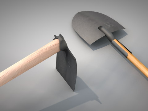 Construction - Hoe and Mattock 3D 模型