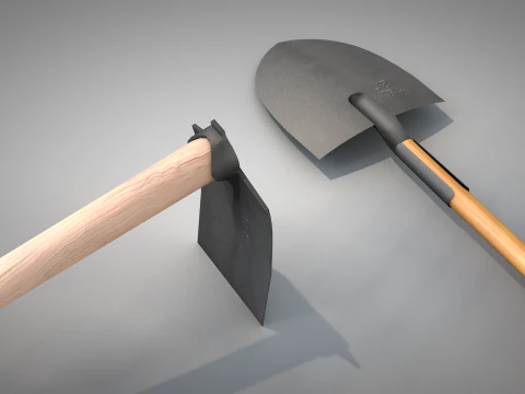 Construction - Hoe and Mattock 3D Model