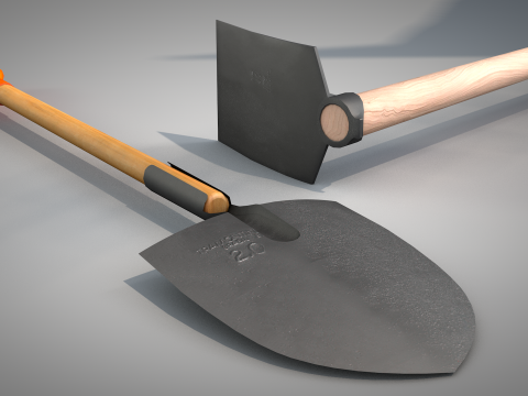 Construction - Hoe and Mattock 3D 模型