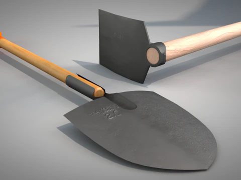Construction - Hoe and Mattock 3D Model