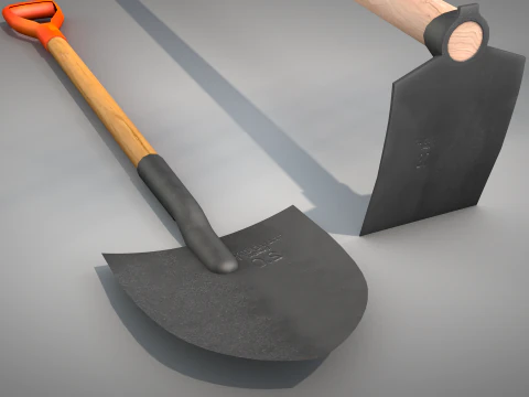 Construction - Hoe and Mattock 3D Model