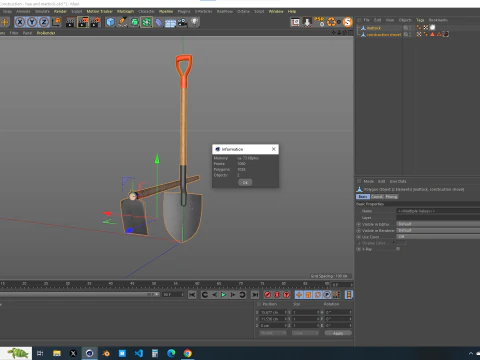 Construction - Hoe and Mattock 3D Model