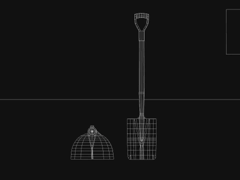 Construction - Hoe and Shovel 3D Model