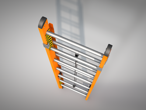 Construction - Ladder Orange 3D Model