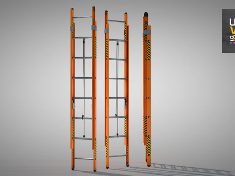 Construction - Ladder Orange 3D Model