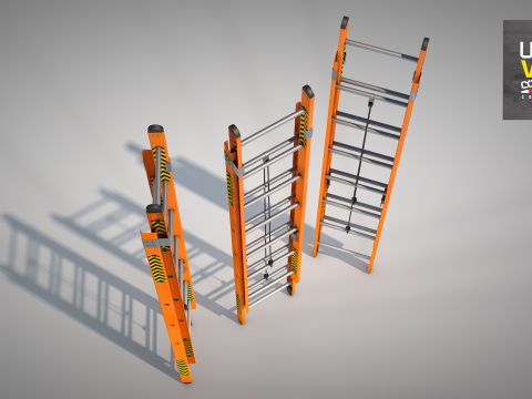 Construction - Ladder Orange Modello 3D