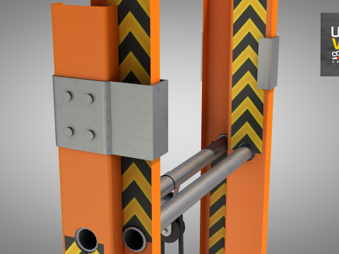 Construction - Ladder Orange Modello 3D