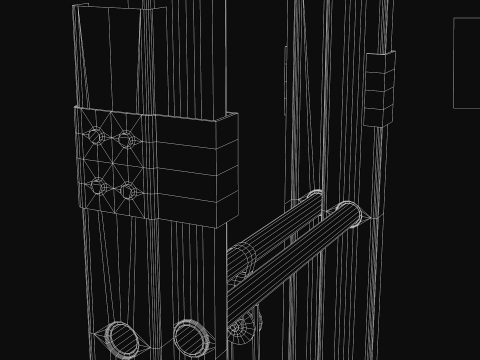 Construction - Ladder Orange Modello 3D