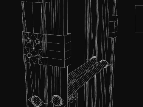 Construction - Ladder Orange 3D Model