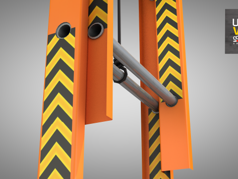 Construction - Ladder Orange Modello 3D
