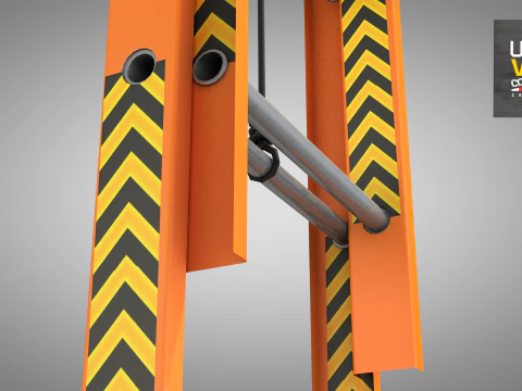 Construction - Ladder Orange 3D Model