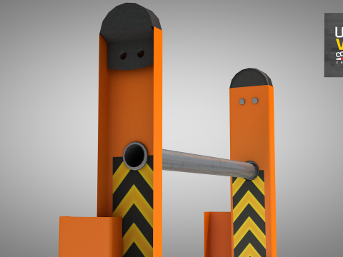 Construction - Ladder Orange Modello 3D