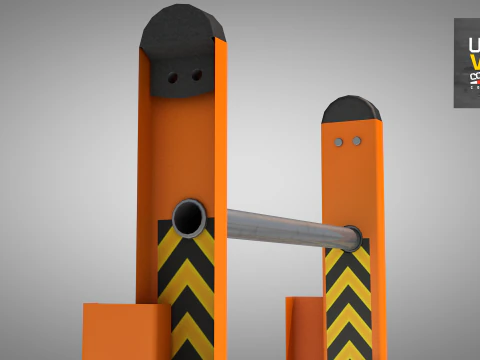 Construction - Ladder Orange 3D Model
