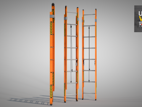 Construction - Ladder Orange Modello 3D