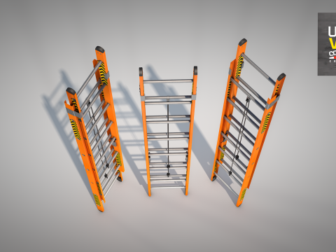 Construction - Ladder Orange Modello 3D