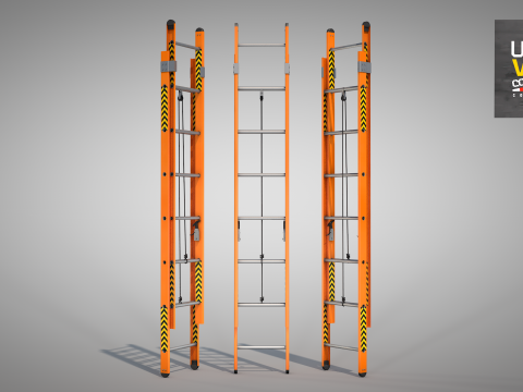 Construction - Ladder Orange Modello 3D
