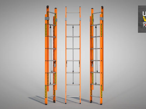 Construction - Ladder Orange 3D Model