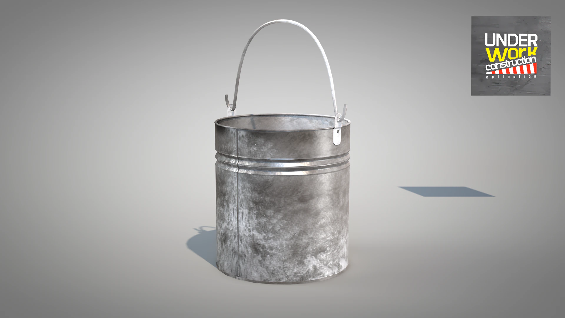 Construction - iron bucket 3D Model .c4d .max .obj .3ds .fbx .stl .blend 
