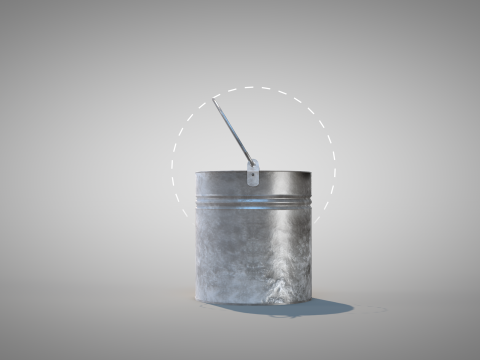 Construction - iron bucket 3D Model