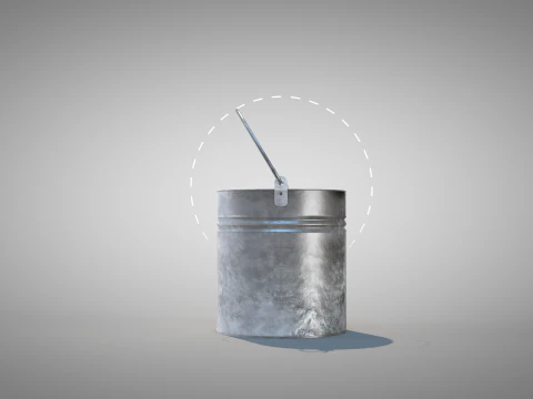 Construction - iron bucket 3D Model