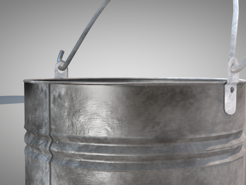 Construction - iron bucket 3D Model