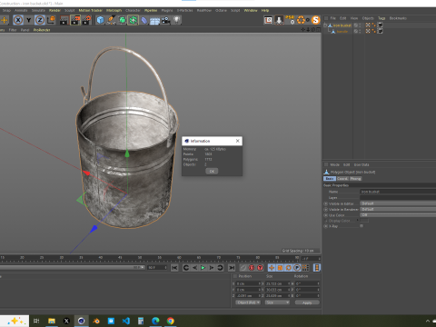 Construction - iron bucket 3D Model