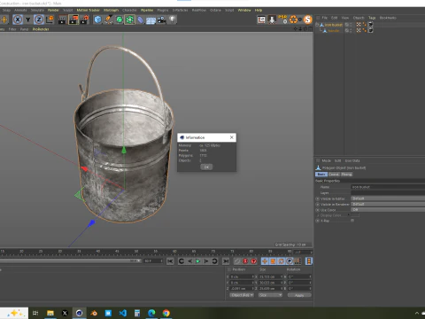 Construction - iron bucket 3D Model
