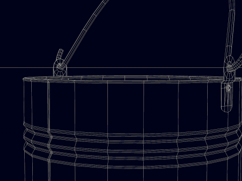 Construction - iron bucket 3D Model