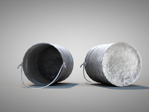 Construction - iron bucket 3D Model