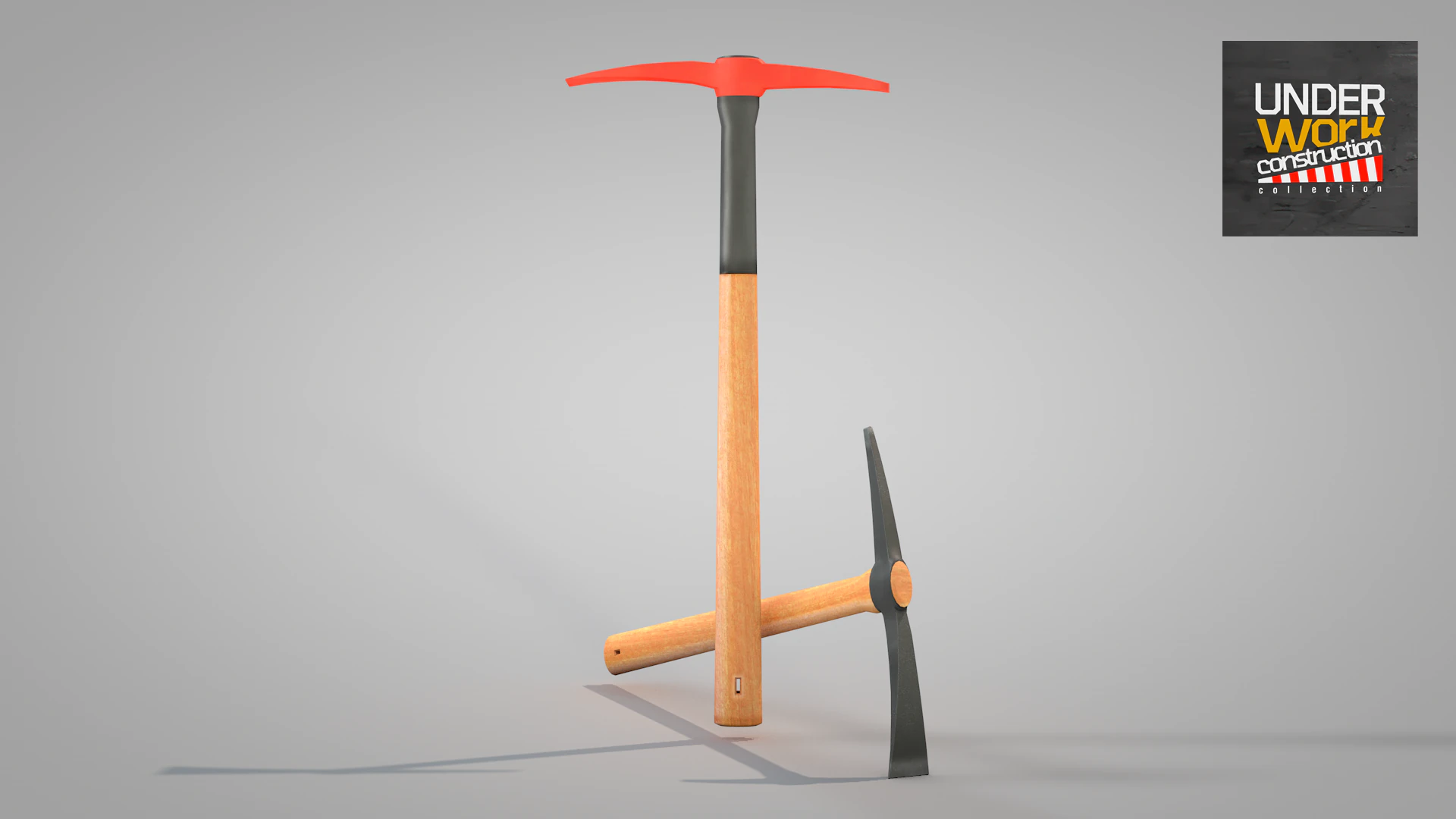 Construction Pickaxe 3D Model .c4d .max .obj .3ds .fbx .stl .blend 