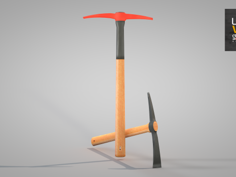 Construction Pickaxe 3D Model