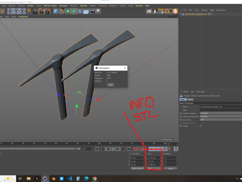 Construction Pickaxe Modèle 3D