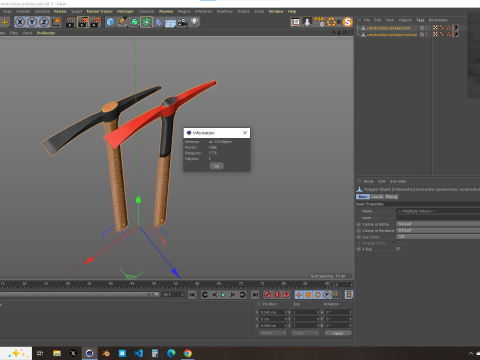 Construction Pickaxe Modèle 3D