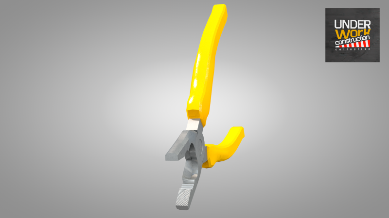 Construction Pliers Tool 3D Model .c4d .max .obj .3ds .fbx .stl .blend 