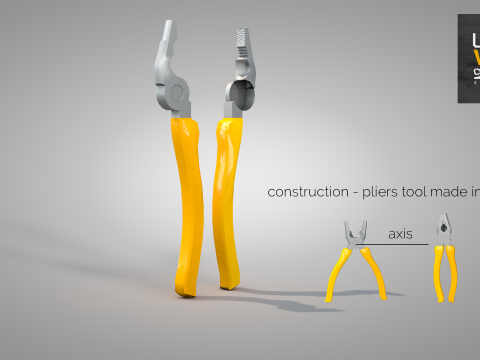 Construction Pliers Tool 3D Model