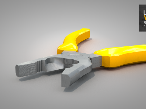 Construction Pliers Tool 3D Model