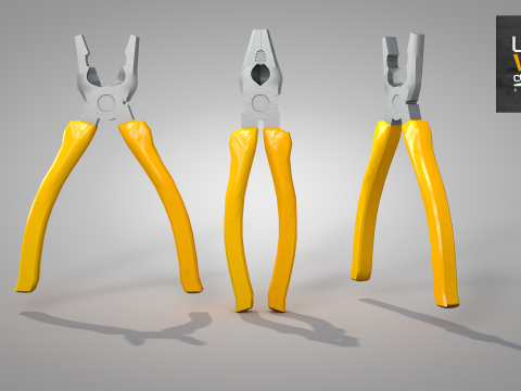 Construction Pliers Tool 3D Model