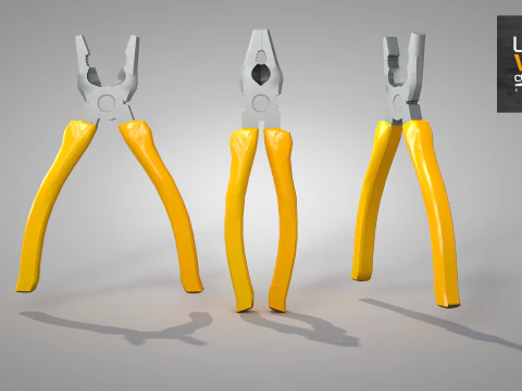 Construction Pliers Tool 3D Model