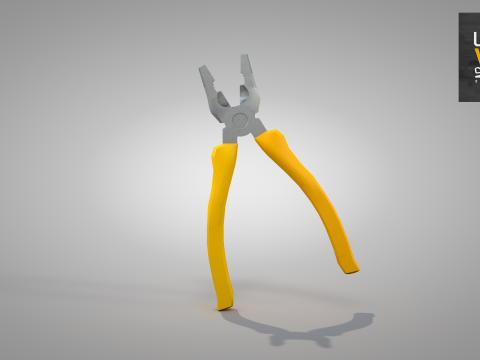 Construction Pliers Tool 3D Model