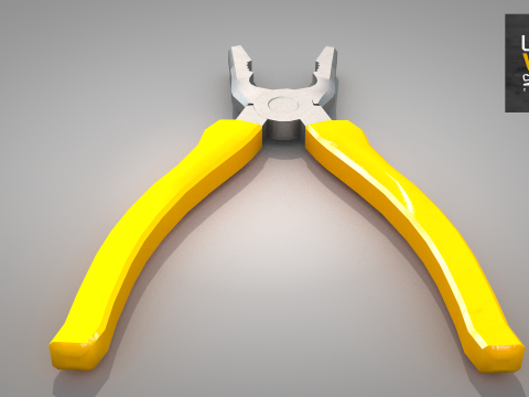 Construction Pliers Tool 3D Model