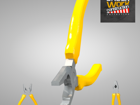 Construction Pliers Tool 3D Model