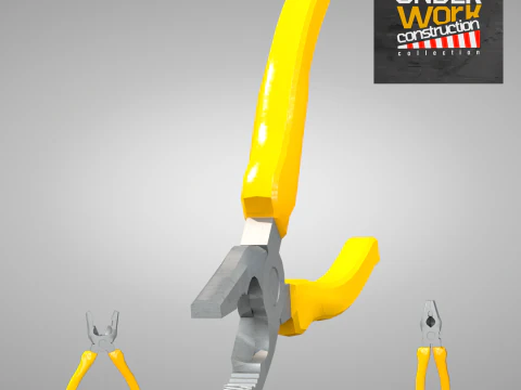 Construction Pliers Tool 3D Model