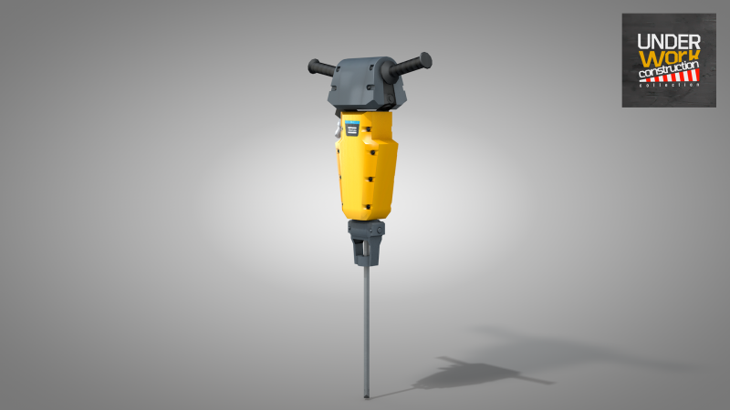 Construction Concrete Breaker 3D 模型 .c4d .max .obj .3ds .fbx .stl .blend