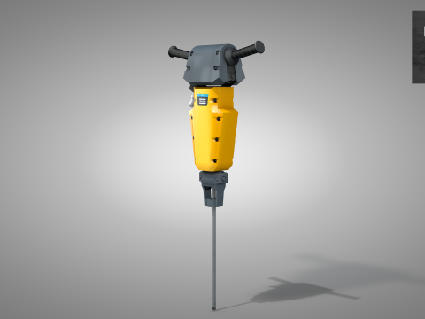 Construction Concrete Breaker 3D Model