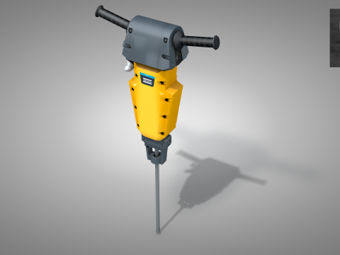 Construction Concrete Breaker 3D 模型